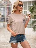 Ivy Lane Pocketed Leopard Round Neck Short Sleeve T-Shirt