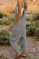 Double Take Full Size V-Neck Sleeveless Jumpsuit with Pockets