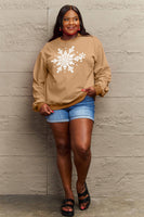 Simply Love Full Size Snowflake Graphic Sweatshirt