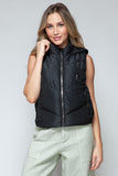 Snobbish Zip Up Quilted Hooded Vest