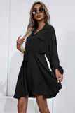 Ivy Lane Collared Tie Waist Button Up Shirt Dress