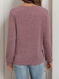 Perfee Square Neck Long Sleeve T-Shirt