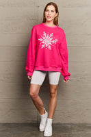 Simply Love Full Size Snowflake Graphic Sweatshirt