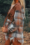 Plaid Button Up Long Sleeve Shacket