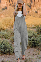 Double Take Full Size V-Neck Sleeveless Jumpsuit with Pockets