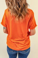 Pumpkin Graphic Round Neck Short Sleeve T-Shirt