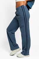 Tasha Apparel High Waisted Side Stripes Straight Track Sweatpants