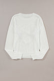 XOXO Round Neck Drop Shoulder Sweater