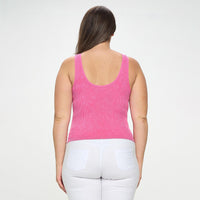 Seamless Reversible Stonewashed Ribbed Tank