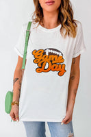 GAME DAY Round Neck Short Sleeve T-Shirt