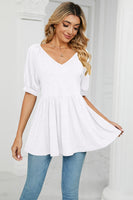 V-Neck Babydoll Top