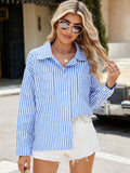 Striped Button Up Long Sleeve Shirt