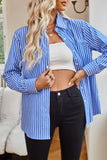 Striped Button Up Long Sleeve Shirt