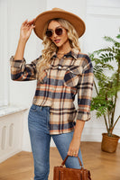 Button Down Collared Plaid Shacket