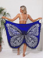 Tassel Butterfly Spaghetti Strap Cover Up