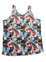 Printed Scoop Neck Wide Strap Tank