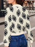 Printed Zip Up Long Sleeve Jacket