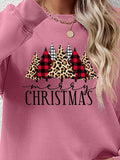 MERRY CHRISTMAS Round Neck Long Sleeve Sweatshirt