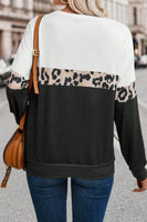 Leopard Round Neck Long Sleeve Top