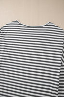 Striped Round Neck Long Sleeve Top