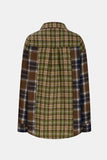 Plaid Collared Neck Button Up Long Sleeve Shirt