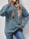 Christmas Tree Graphic Long Sleeve Sweatshirt