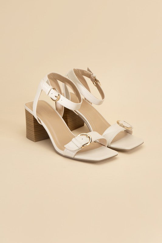 TREATY BUCKLE SANDAL HEELS