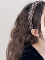 Rhinestone Braided Wide Headband