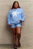 Simply Love Full Size Snowflake Graphic Sweatshirt