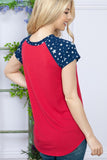 Acting Pro Plus Solid Stars Short Sleeve Spring Top