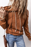 Cold Shoulder Long Sleeve Hoodie