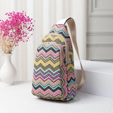 Multicolored Striped Crossbody Sling Bag