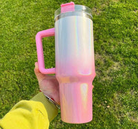 Metallic & Ombre 40oz Tumbler W/ Handle