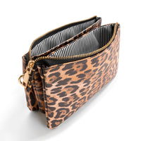 Faux Leather Animal Print Crossbody Purse