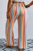 Plus Size Striped Wide Leg Pants