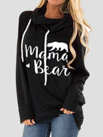 Drawstring Letter Graphic Long Sleeve Hoodie