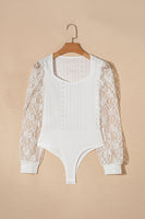 Eyelet Lace Long Sleeve Bodysuit