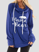 Drawstring Letter Graphic Long Sleeve Hoodie