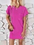 Round Neck Short Sleeve Mini Dress