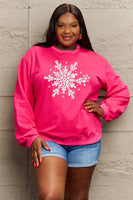 Simply Love Full Size Snowflake Graphic Sweatshirt