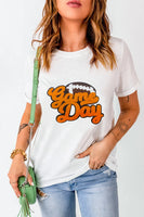 GAME DAY Round Neck Short Sleeve T-Shirt