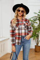 Button Down Collared Plaid Shacket