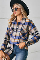 Button Down Collared Plaid Shacket