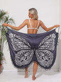 Tassel Butterfly Spaghetti Strap Cover Up