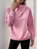 Perfee Oblique Zipper Long Sleeve Hoodie