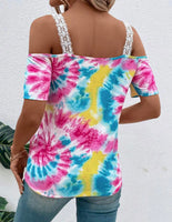 Lacey Cold Shoulder Tie Dye Top