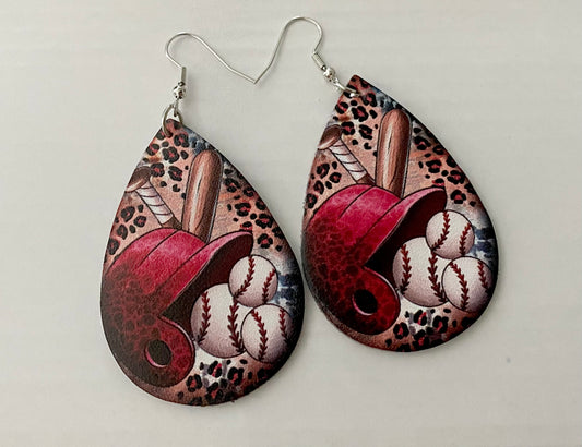 Batter Up Baseball Earrings