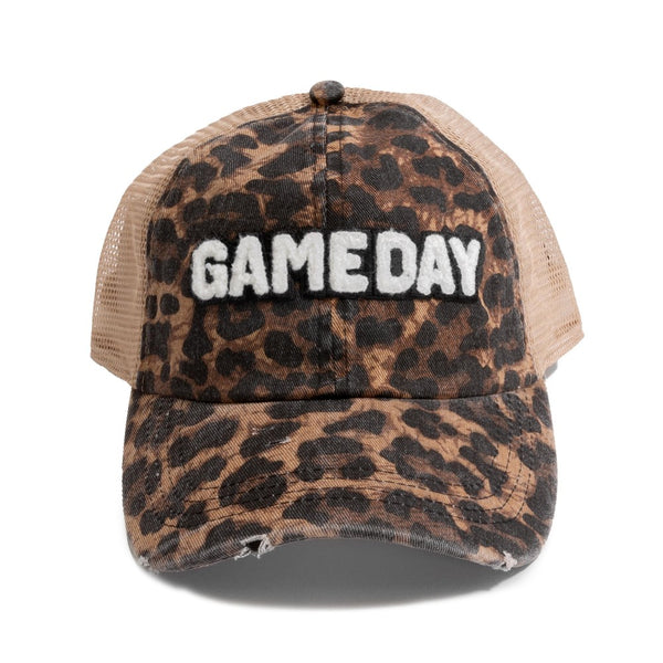 Leopard Game Day Hat