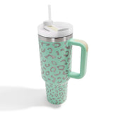 Solid Leopard 40oz Tumblers W/ Handle