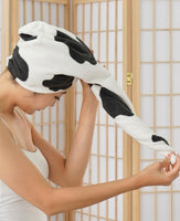 Microfiber Cow or Leopard Print Hair Towels